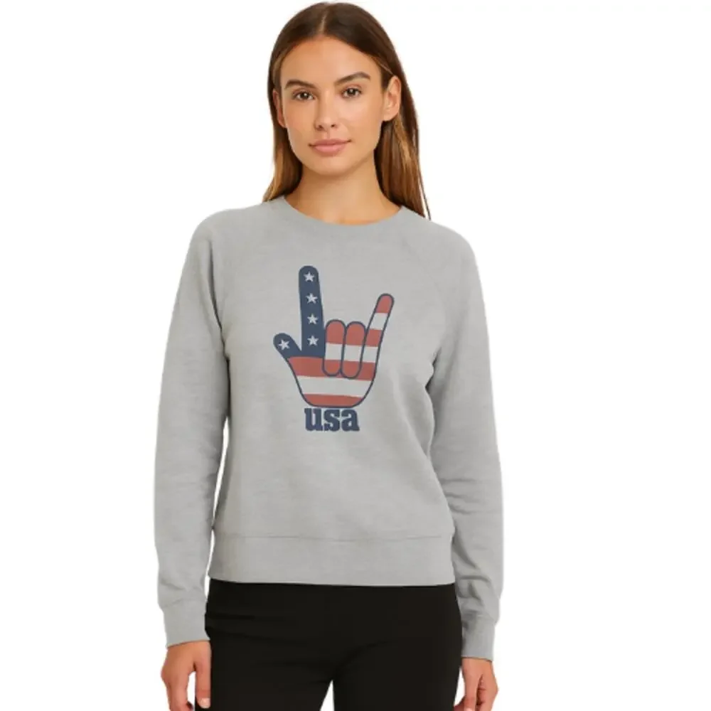 Project Social Tee USA Sweatshirt in Heather Gray – NWT Size Small